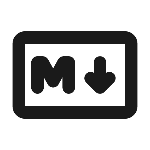 Markdown line icon, outline style, from MingCute Icon