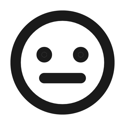 Meh line icon, outline style, from MingCute Icon