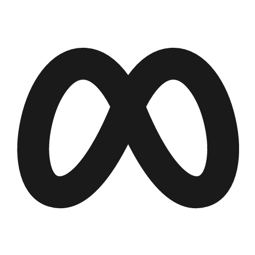 Meta fill icon, filled style, from MingCute Icon