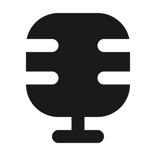 Mic 2 fill icon, filled style, from MingCute Icon