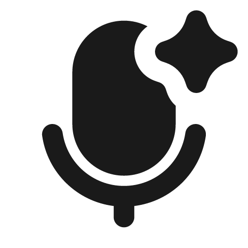 Mic ai fill icon, filled style, from MingCute Icon