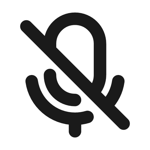 Mic off line icon, outline style, from MingCute Icon