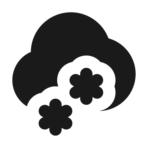 Moderate snow fill icon, filled style, from MingCute Icon