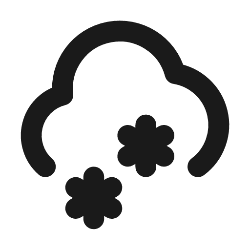 Moderate snow line icon, outline style, from MingCute Icon