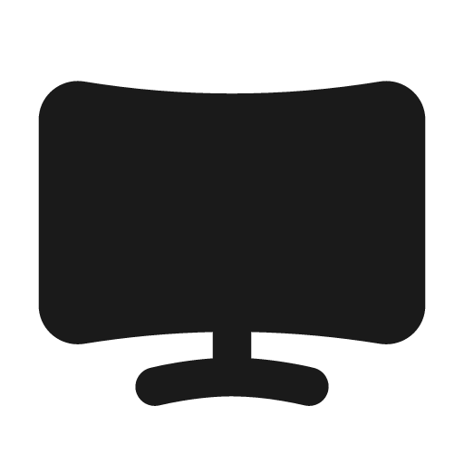 Monitor fill icon, filled style, from MingCute Icon