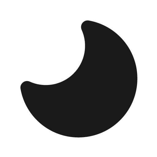 Moon fill icon, filled style, from MingCute Icon