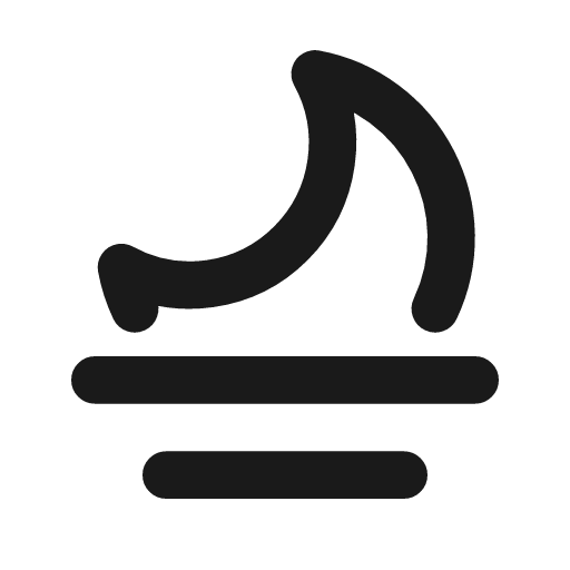 Moon fog line icon, outline style, from MingCute Icon