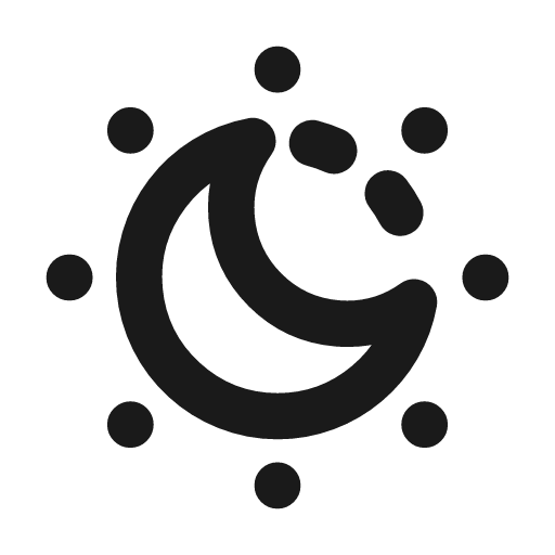 Moonlight line icon, outline style, from MingCute Icon