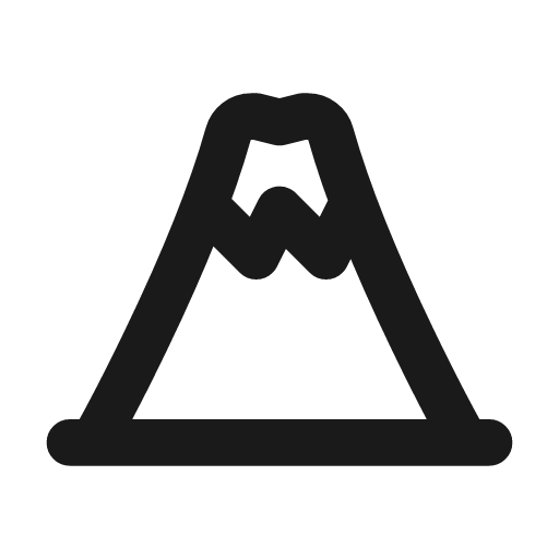 Mountain line icon, outline style, from MingCute Icon