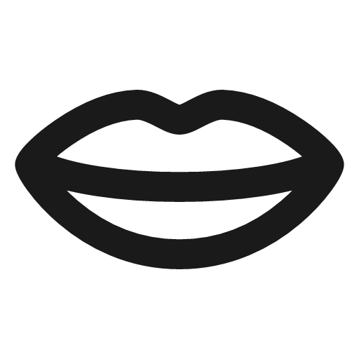 Mouth line icon, outline style, from MingCute Icon