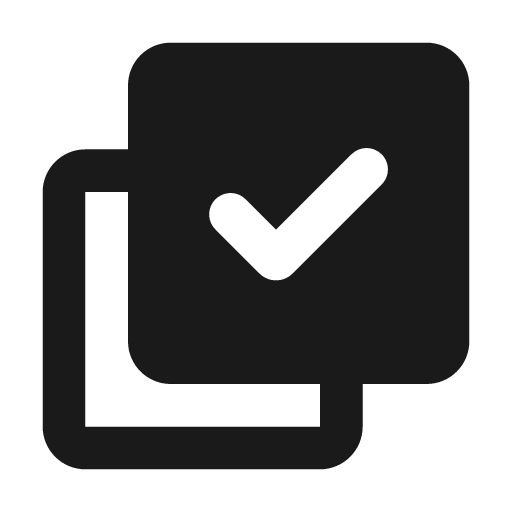 Multiselect fill icon, filled style, from MingCute Icon