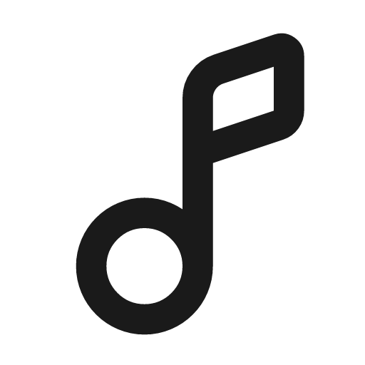 Music 2 line icon, outline style, from MingCute Icon