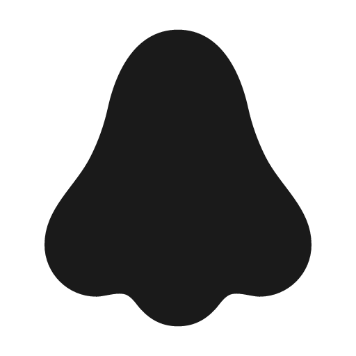 Nose fill icon, filled style, from MingCute Icon