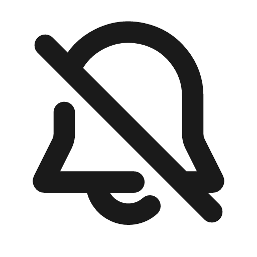 Notification off line icon, outline style, from MingCute Icon