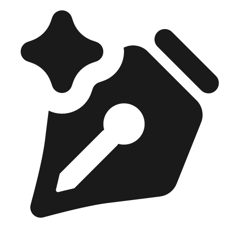 Pen ai fill icon, filled style, from MingCute Icon