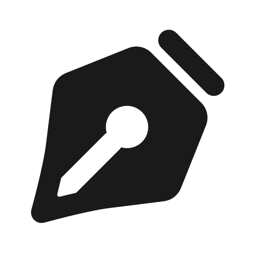 Pen fill icon, filled style, from MingCute Icon