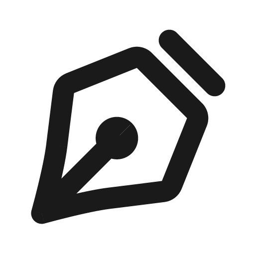 Pen line icon, outline style, from MingCute Icon