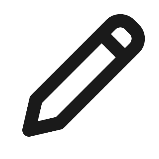 Pencil line icon, outline style, from MingCute Icon