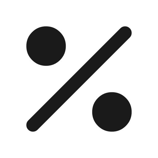 Percentage fill icon, filled style, from MingCute Icon