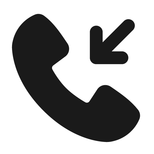 Phone incoming fill icon, filled style, from MingCute Icon