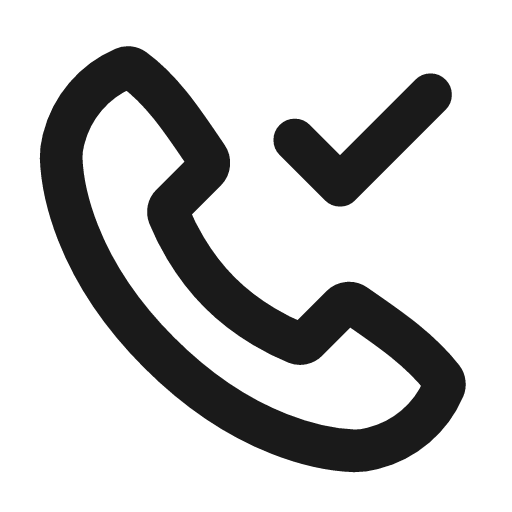 Phone success line icon, outline style, from MingCute Icon