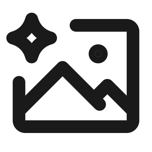 Pic ai line icon, outline style, from MingCute Icon