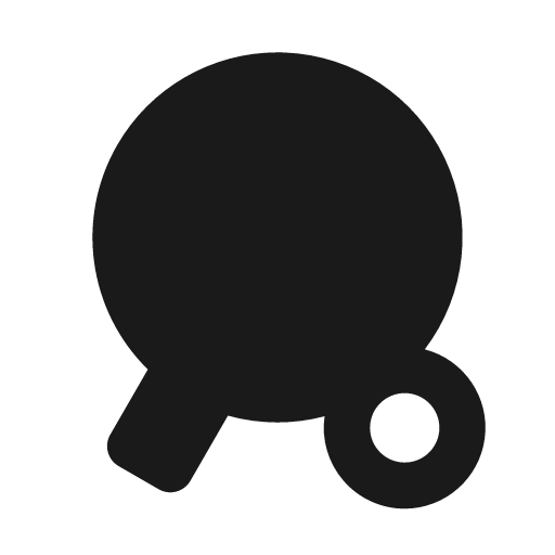 Pingpong fill icon, filled style, from MingCute Icon