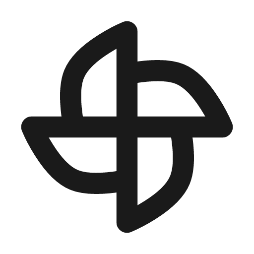 Pinwheel line icon, outline style, from MingCute Icon