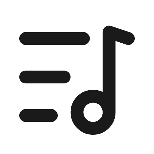 Playlist line icon, outline style, from MingCute Icon