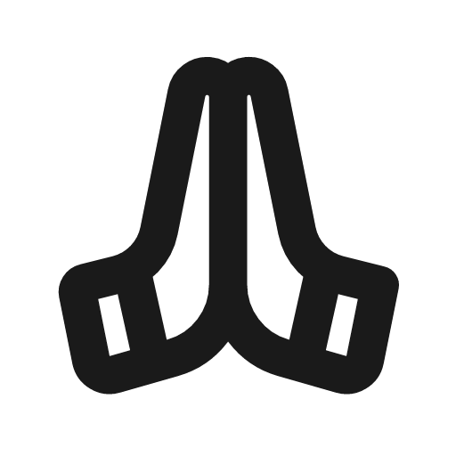 Pray line icon, outline style, from MingCute Icon