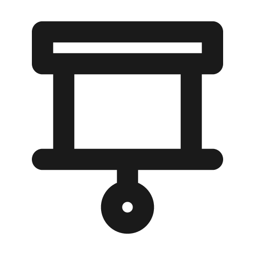 Projector screen line icon, outline style, from MingCute Icon