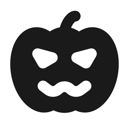 Pumpkin lantern fill icon, filled style, from MingCute Icon