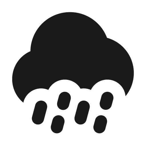 Rainstorm fill icon, filled style, from MingCute Icon