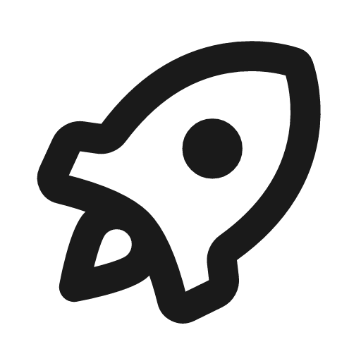 Rocket line icon, outline style, from MingCute Icon