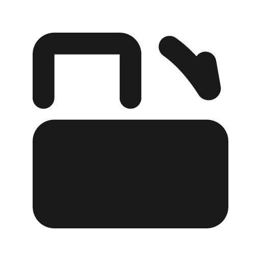Rotate to horizontal fill icon, filled style, from MingCute Icon