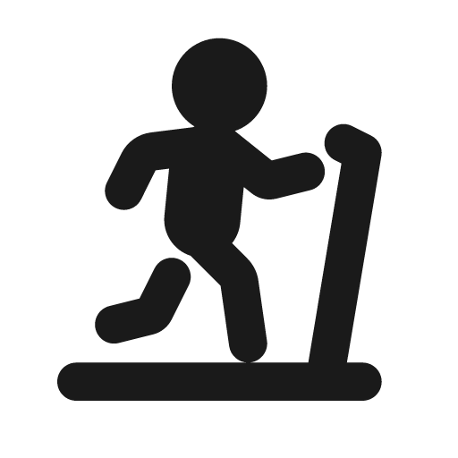 Run treadmill fill icon, filled style, from MingCute Icon