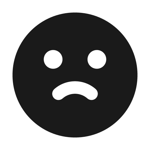 Sad fill icon, filled style, from MingCute Icon