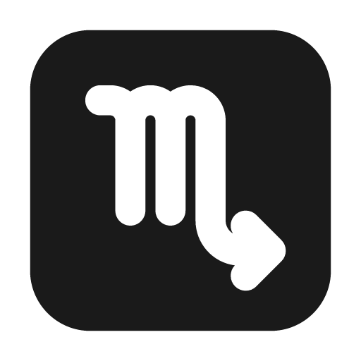 Scorpio fill icon, filled style, from MingCute Icon