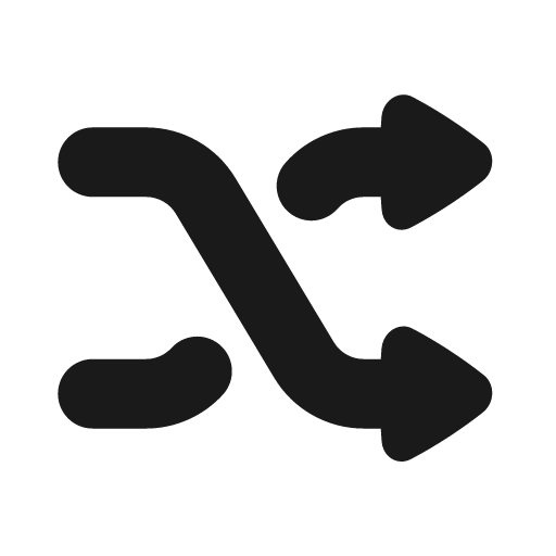 Shuffle 2 fill icon, filled style, from MingCute Icon