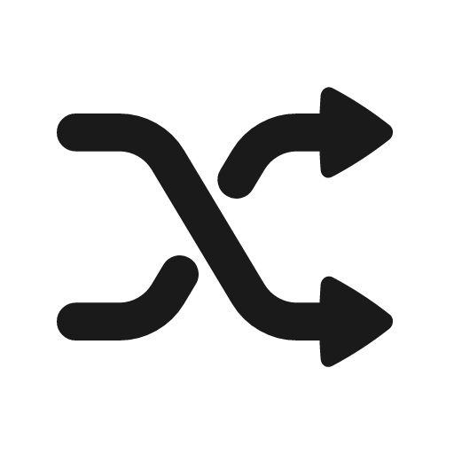 Shuffle 2 line icon, outline style, from MingCute Icon