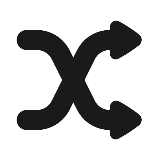 Shuffle fill icon, filled style, from MingCute Icon