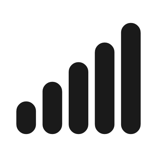 Signal fill icon, filled style, from MingCute Icon