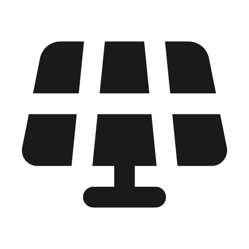 Solar panel fill icon, filled style, from MingCute Icon