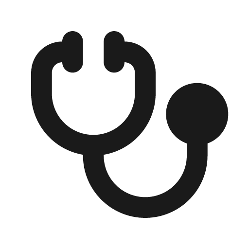Stethoscope fill icon, filled style, from MingCute Icon