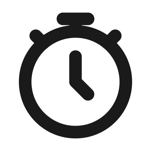Stopwatch 2 line icon, outline style, from MingCute Icon