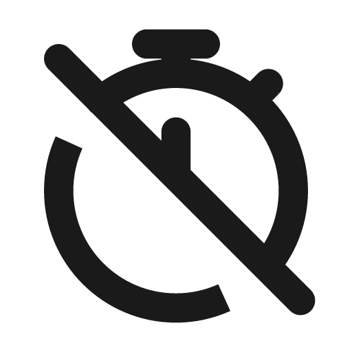 Stopwatch 2 off line icon, outline style, from MingCute Icon
