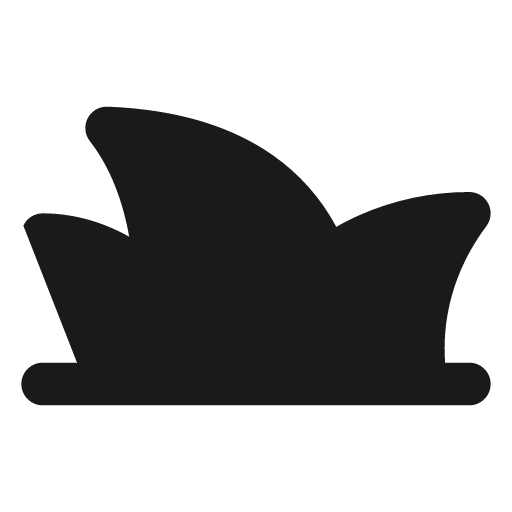 Sydney opera house fill icon, filled style, from MingCute Icon