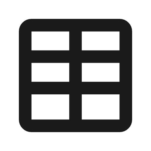 Table line icon, outline style, from MingCute Icon