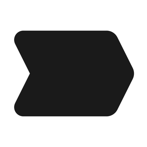 Tag chevron fill icon, filled style, from MingCute Icon