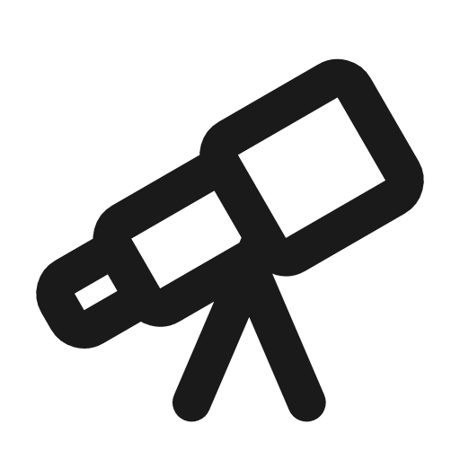 Telescope line icon, outline style, from MingCute Icon